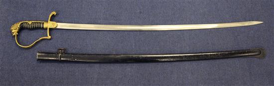 A Third Reich army officers sword, overall 35.75in.
